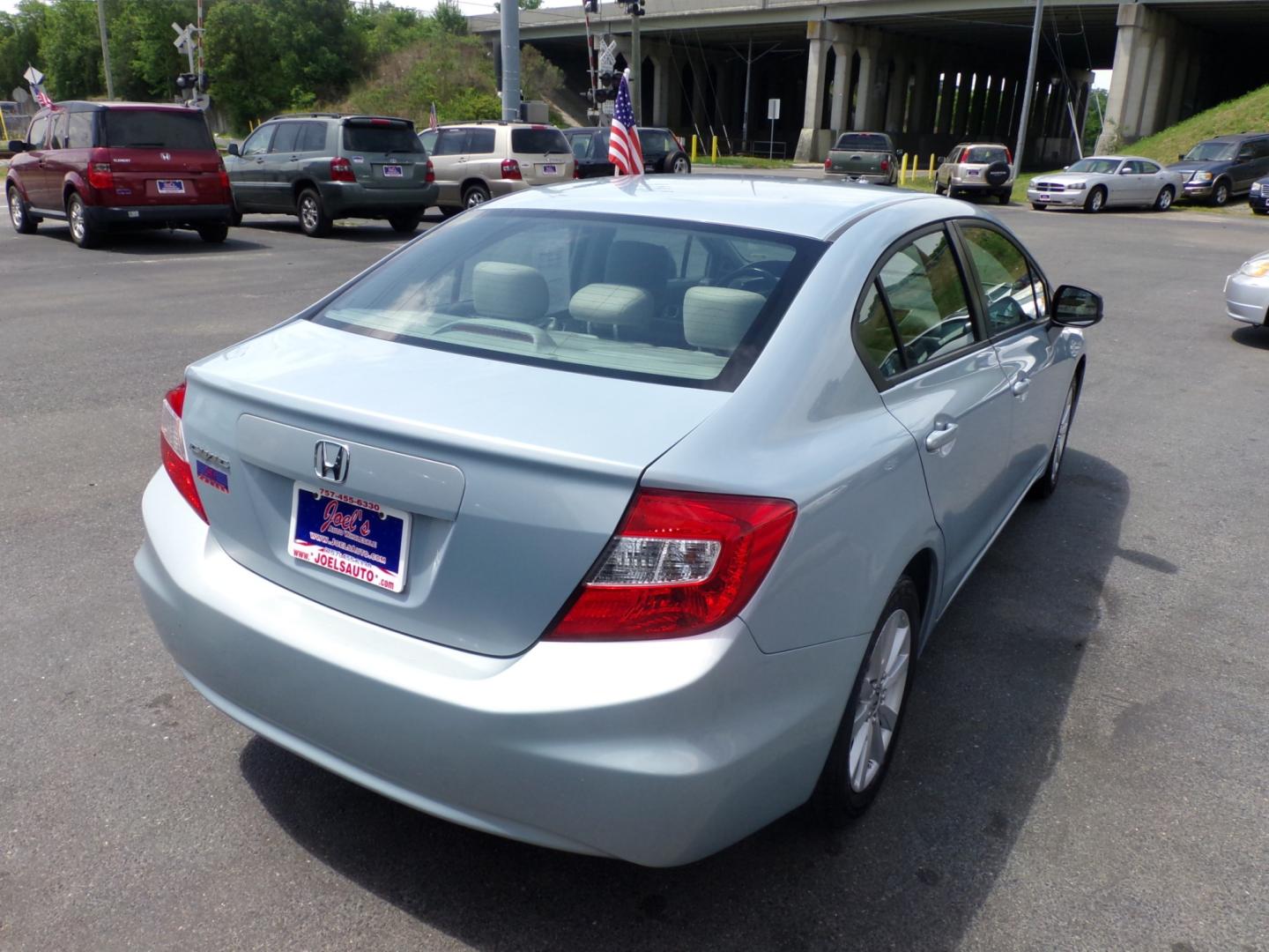 2012 Blue Honda Civic EX Sedan 5-Speed AT (19XFB2F83CE) with an 1.8L L4 SOHC 16V engine, 5-Speed Automatic transmission, located at 5700 Curlew Drive, Norfolk, VA, 23502, (757) 455-6330, 36.841885, -76.209412 - Photo#13