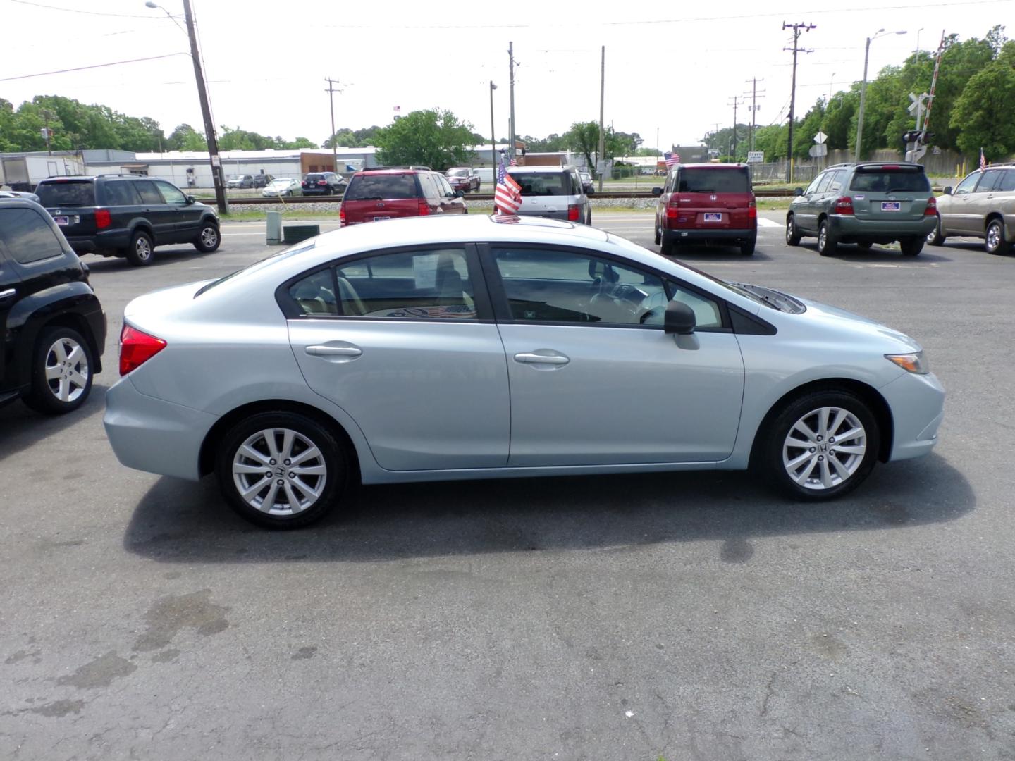 2012 Blue Honda Civic EX Sedan 5-Speed AT (19XFB2F83CE) with an 1.8L L4 SOHC 16V engine, 5-Speed Automatic transmission, located at 5700 Curlew Drive, Norfolk, VA, 23502, (757) 455-6330, 36.841885, -76.209412 - Photo#14