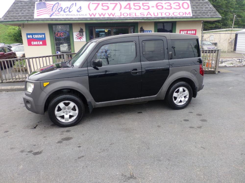 2003 Black Honda Element EX 2WD (5J6YH17573L) with an 2.4L L4 DOHC 16V engine, 5-Speed Manual Overdrive transmission, located at 5700 Curlew Drive, Norfolk, VA, 23502, (757) 455-6330, 36.841885, -76.209412 - Catalytic converter missing...AS-IS, WHERE-IS, HOW-IS, all CASH, wholesale to the public discounted price. - Photo #0