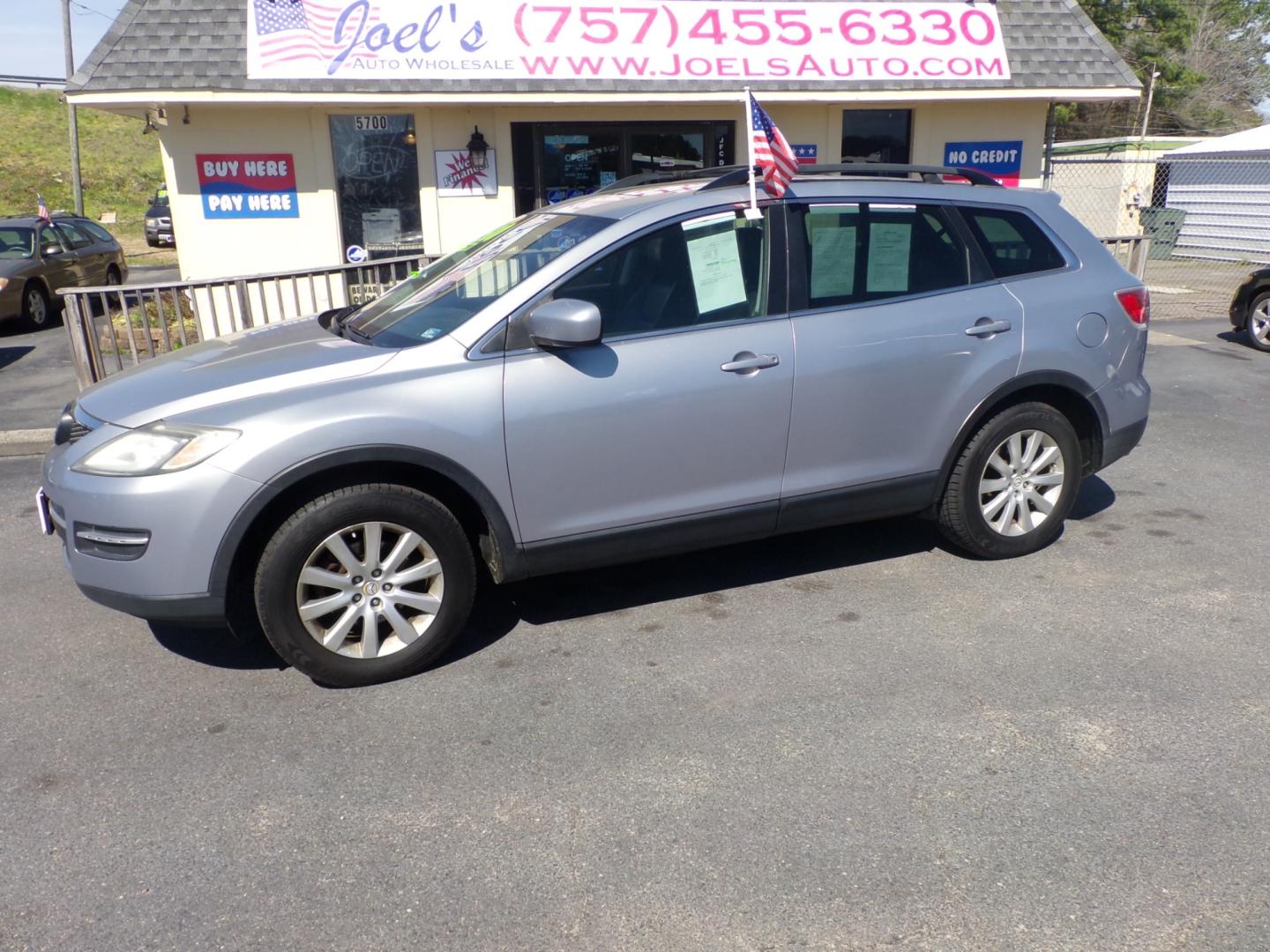 2008 Silver Mazda CX-9 Grand Touring AWD (JM3TB38V580) with an 3.7L V6 DOHC 24V engine, 6-Speed Automatic Overdrive transmission, located at 5700 Curlew Drive, Norfolk, VA, 23502, (757) 455-6330, 36.841885, -76.209412 - Photo#0