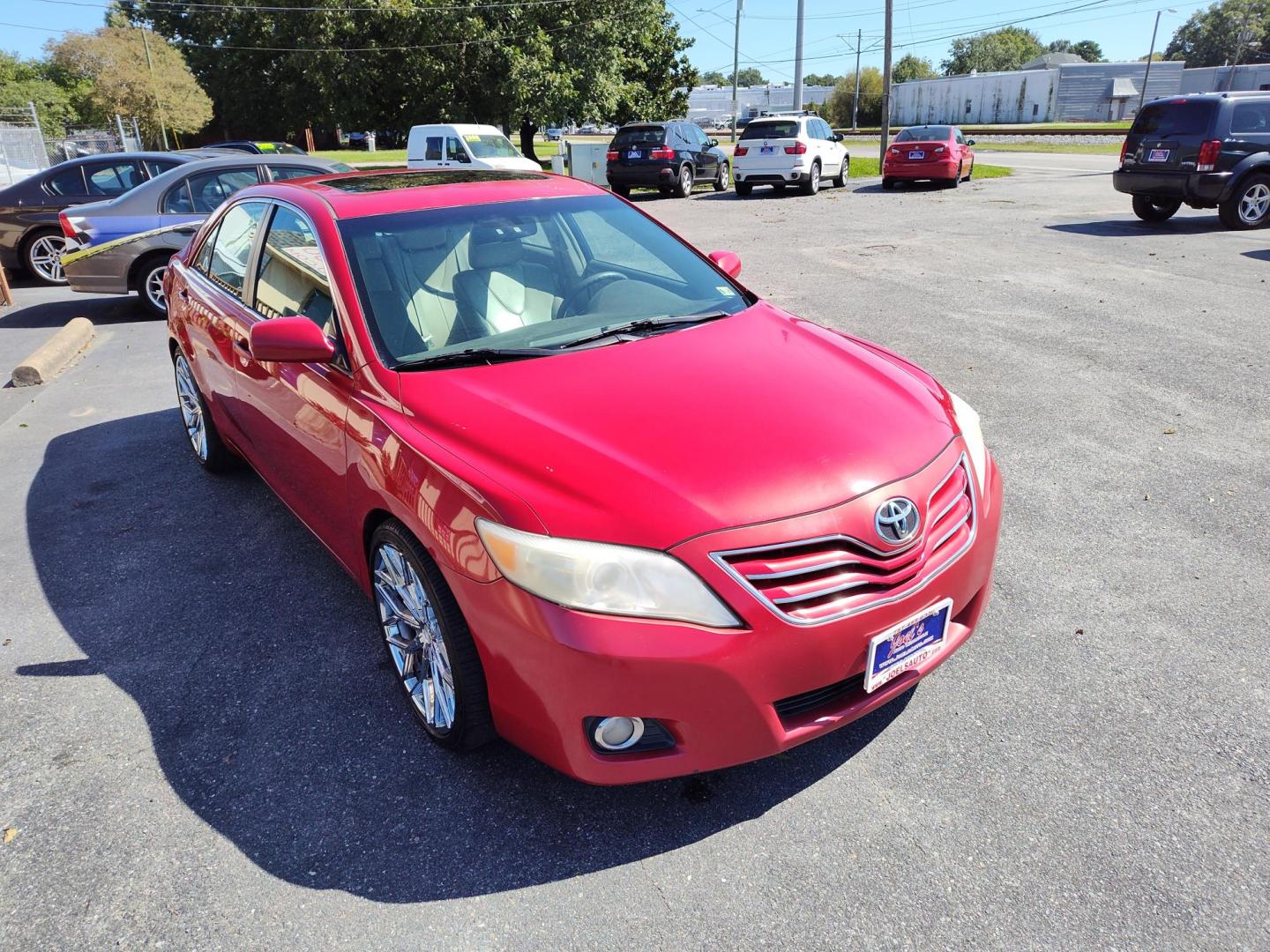 2010 Red Toyota Camry LE V6 6-Spd AT (4T1BK3EK3AU) with an 3.5L V6 DOHC 24V engine, 6-Speed Automatic transmission, located at 5700 Curlew Drive, Norfolk, VA, 23502, (757) 455-6330, 36.841885, -76.209412 - Photo#1