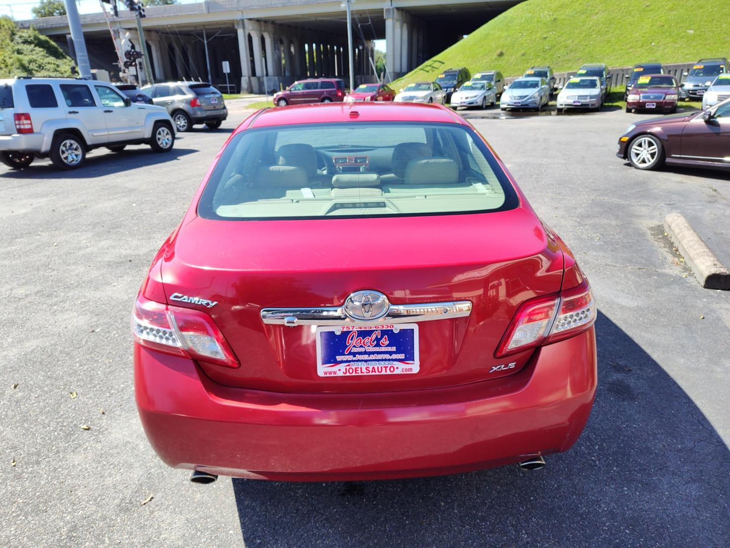 2010 Red Toyota Camry LE V6 6-Spd AT (4T1BK3EK3AU) with an 3.5L V6 DOHC 24V engine, 6-Speed Automatic transmission, located at 5700 Curlew Drive, Norfolk, VA, 23502, (757) 455-6330, 36.841885, -76.209412 - Photo#11