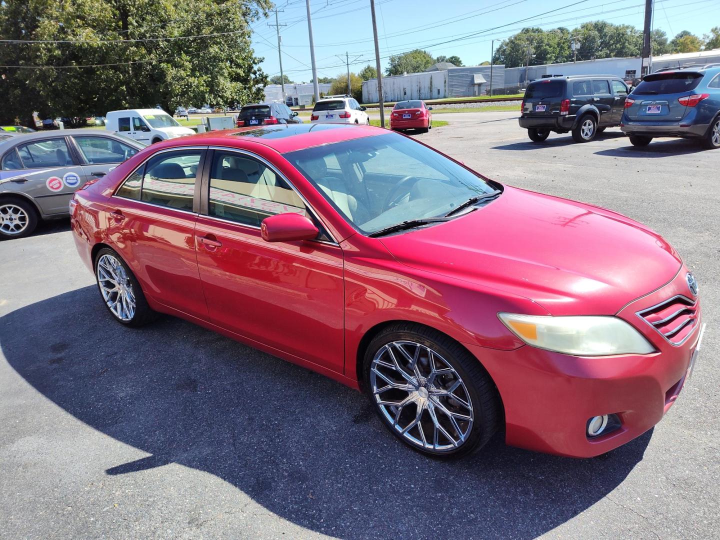 2010 Red Toyota Camry LE V6 6-Spd AT (4T1BK3EK3AU) with an 3.5L V6 DOHC 24V engine, 6-Speed Automatic transmission, located at 5700 Curlew Drive, Norfolk, VA, 23502, (757) 455-6330, 36.841885, -76.209412 - Photo#13