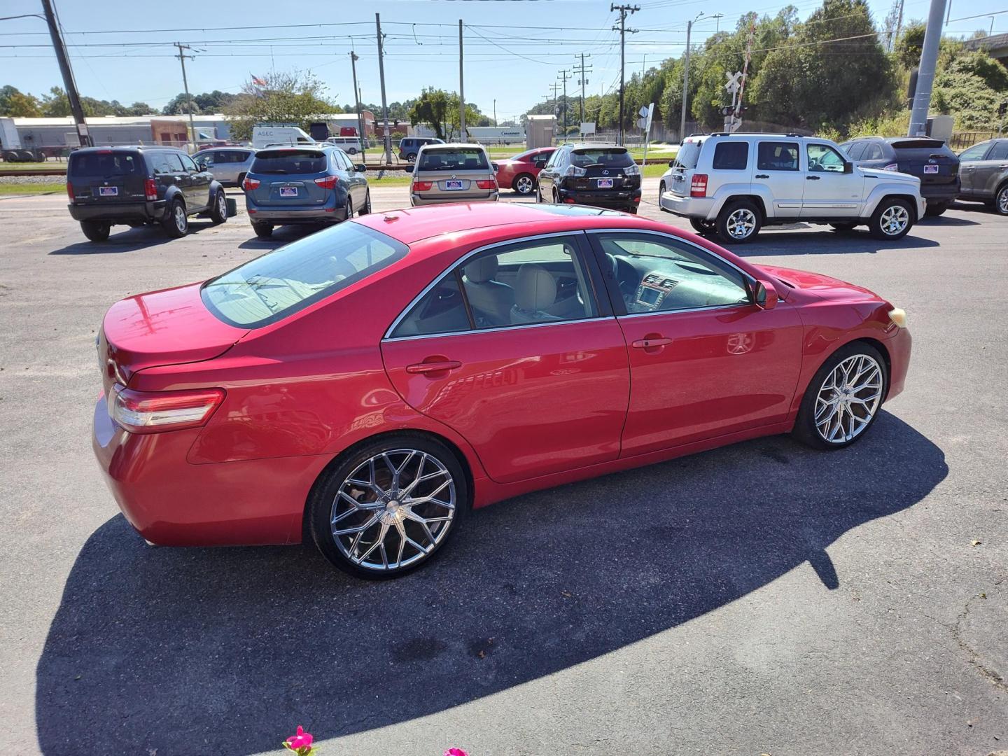 2010 Red Toyota Camry LE V6 6-Spd AT (4T1BK3EK3AU) with an 3.5L V6 DOHC 24V engine, 6-Speed Automatic transmission, located at 5700 Curlew Drive, Norfolk, VA, 23502, (757) 455-6330, 36.841885, -76.209412 - Photo#14