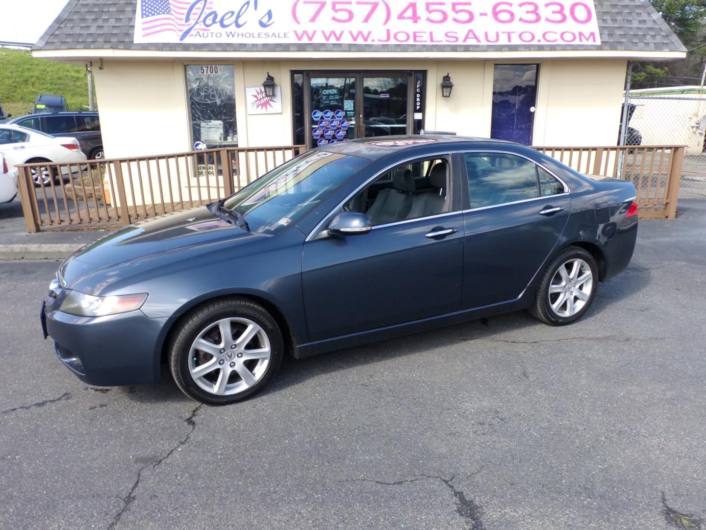 2004 Grey Acura TSX 5-speed AT with Navigation System (JH4CL96954C) with an 2.4L L4 DOHC 16V engine, 5-Speed Automatic Overdrive transmission, located at 5700 Curlew Drive, Norfolk, VA, 23502, (757) 455-6330, 36.841885, -76.209412 - Photo#0