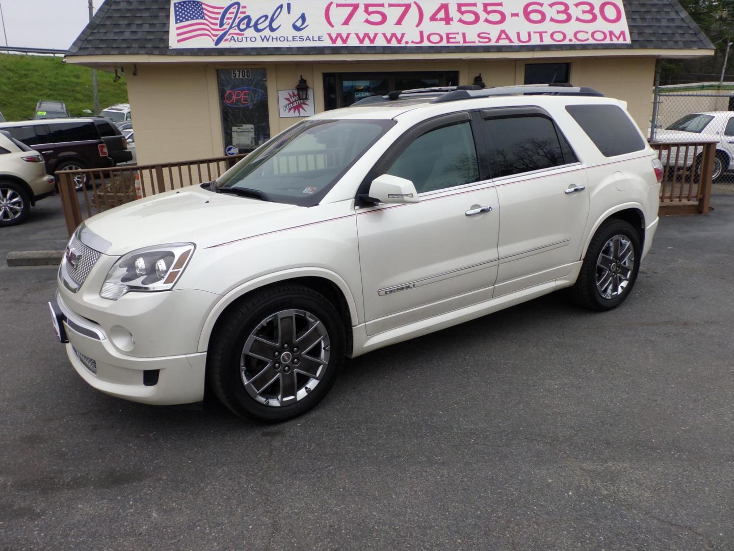 2011 WHITE GMC Acadia Denali AWD (1GKKVTED3BJ) with an 3.6L V6 DOHC 24V engine, 6-Speed Automatic transmission, located at 5700 Curlew Drive, Norfolk, VA, 23502, (757) 455-6330, 36.841885, -76.209412 - Photo#0