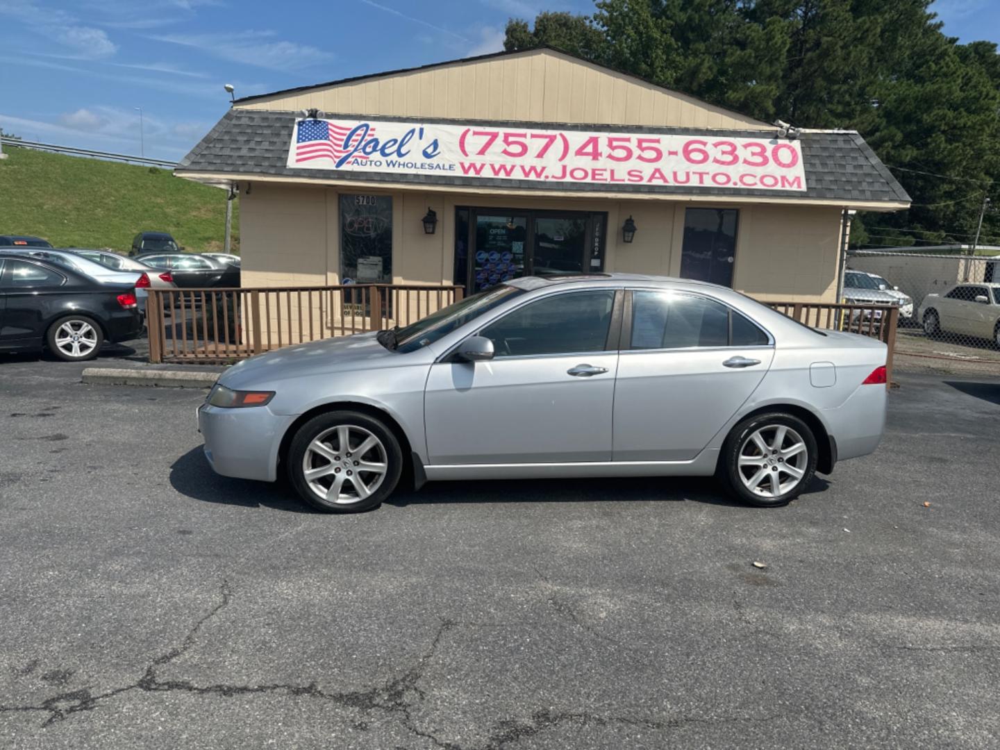 2004 Silver Acura TSX 6-speed MT with Navigation System (JH4CL95954C) with an 2.4L L4 DOHC 16V engine, 6-Speed Manual Overdrive transmission, located at 5700 Curlew Drive, Norfolk, VA, 23502, (757) 455-6330, 36.841885, -76.209412 - Photo#0