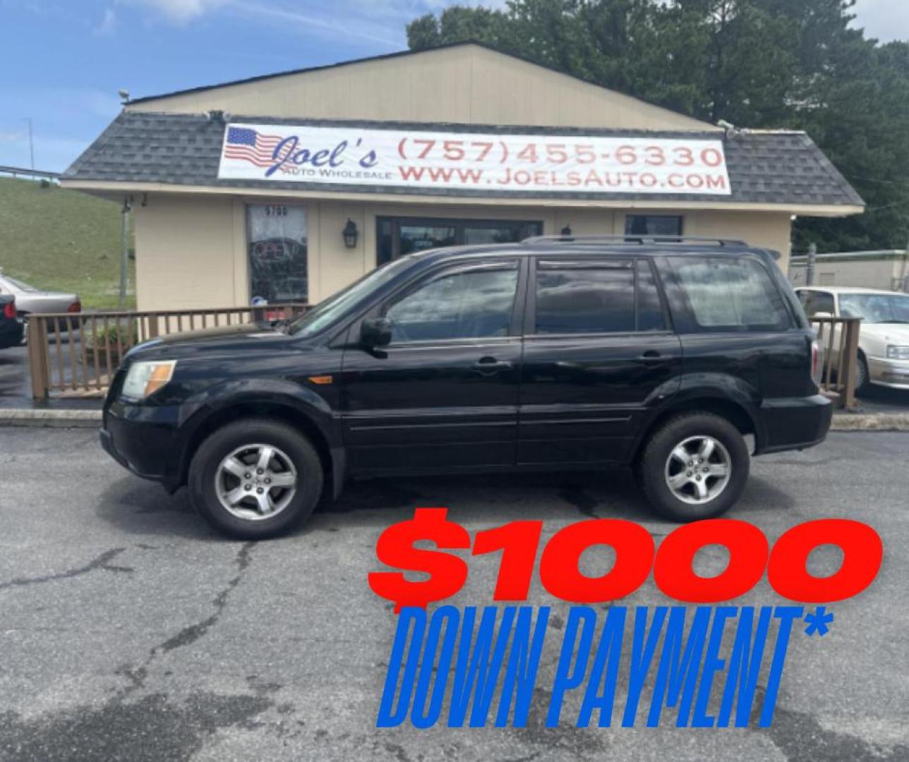 2006 Black Honda Pilot EX (5FNYF28426B) with an 3.5L V6 SOHC 24V engine, 5-Speed Automatic Overdrive transmission, located at 5700 Curlew Drive, Norfolk, VA, 23502, (757) 455-6330, 36.841885, -76.209412 - Photo#0