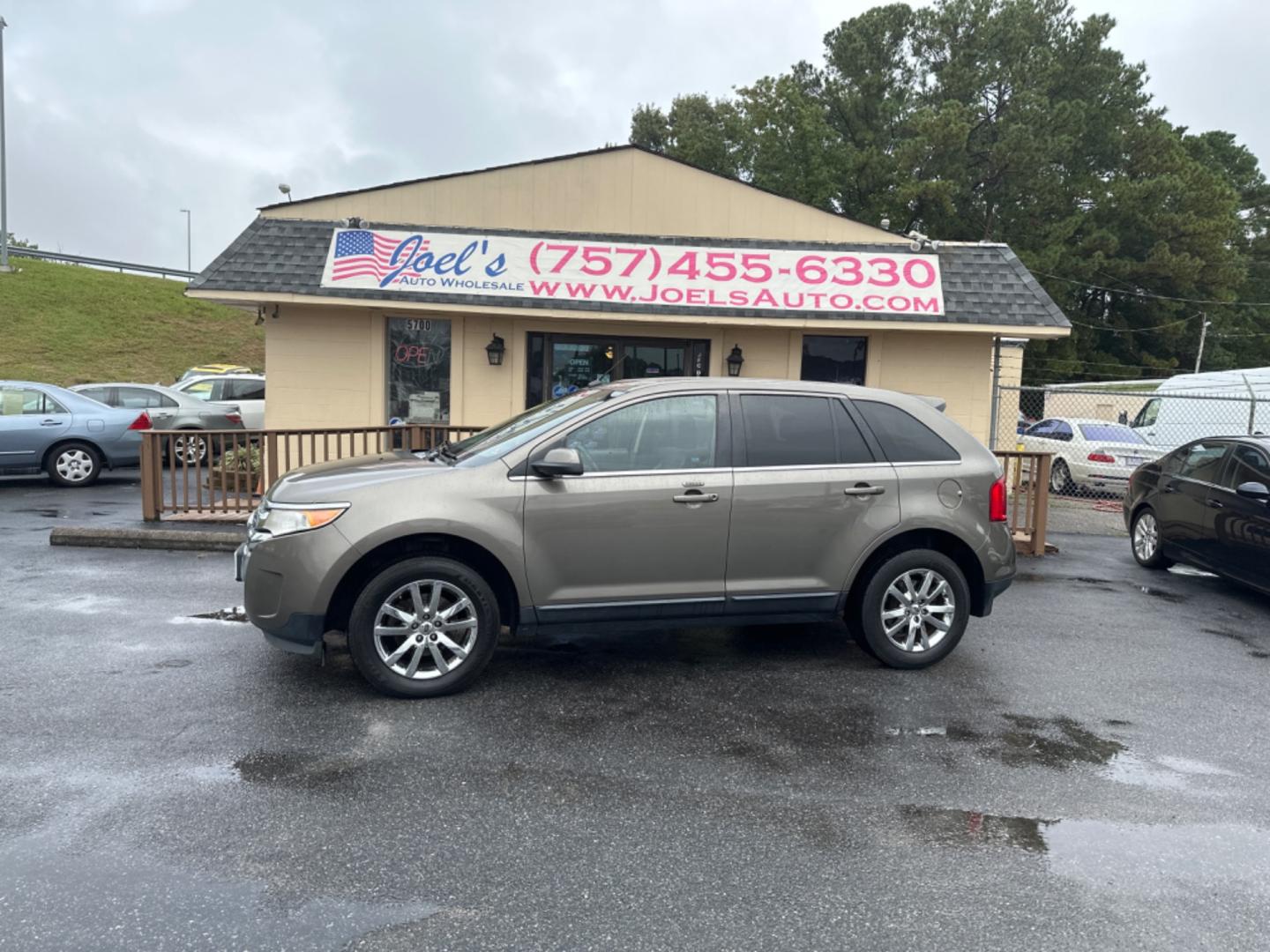 2013 olive green Ford Edge Limited FWD (2FMDK3KC2DB) with an 3.5L V6 DOHC 24V engine, 6-Speed Automatic transmission, located at 5700 Curlew Drive, Norfolk, VA, 23502, (757) 455-6330, 36.841885, -76.209412 - Photo#0