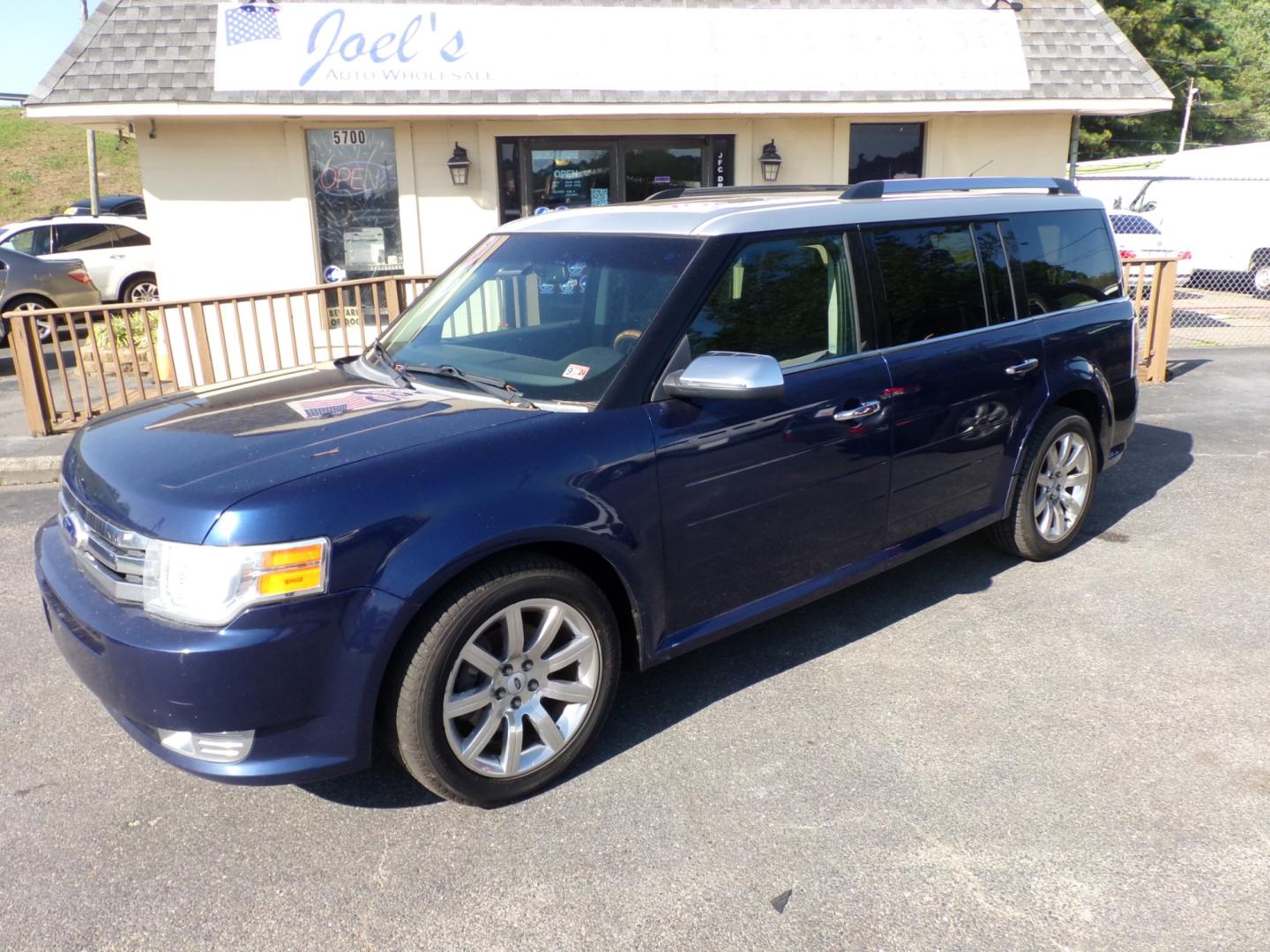 2012 Blue Ford Flex Limited FWD (2FMGK5DC9CB) with an 3.5L V6 DOHC 24V engine, 6-Speed Automatic Overdrive transmission, located at 5700 Curlew Drive, Norfolk, VA, 23502, (757) 455-6330, 36.841885, -76.209412 - Photo#0