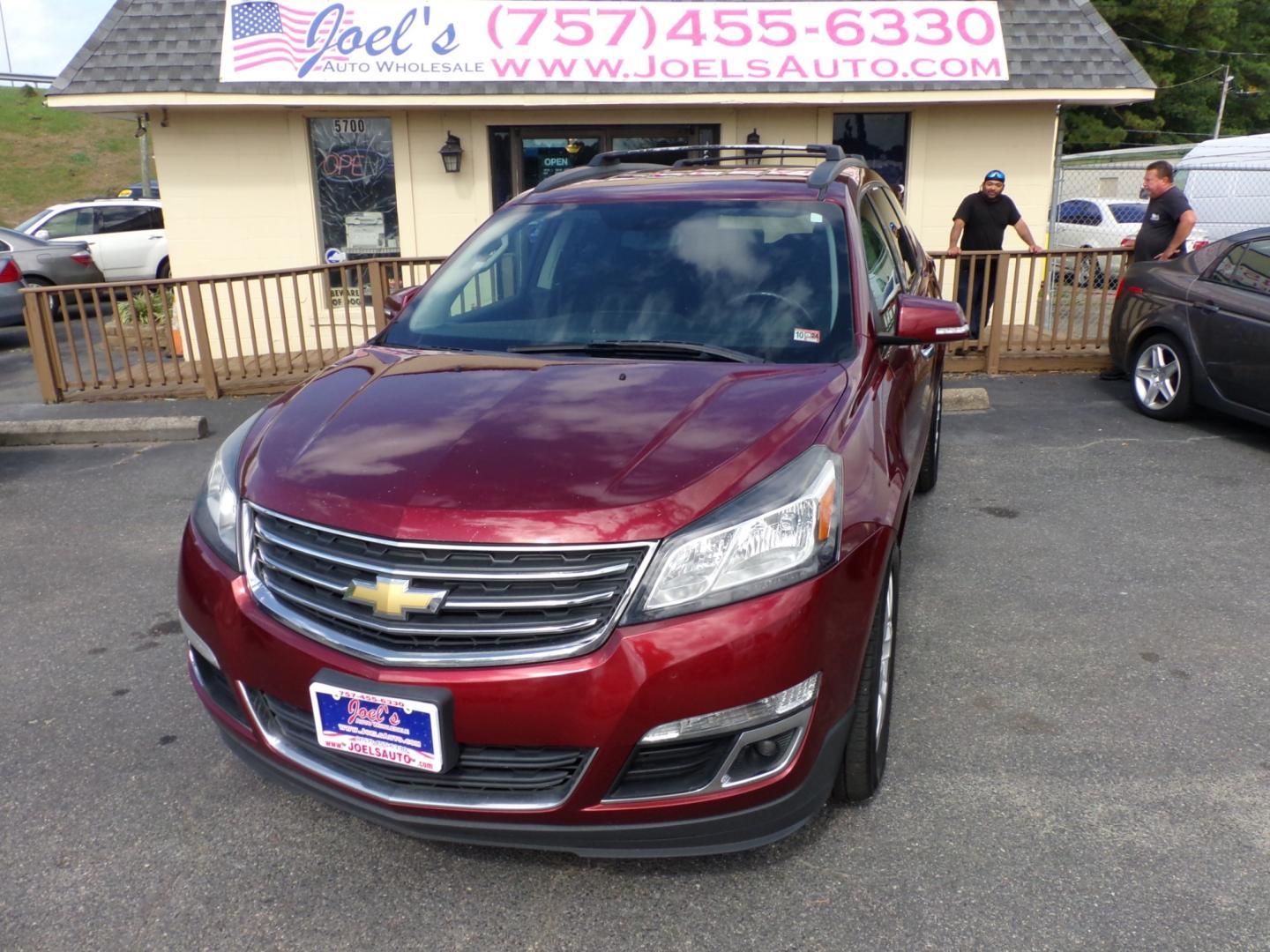 2017 Red Chevrolet Traverse 1LT AWD (1GNKVGKDXHJ) with an 3.6L V6 DOHC 24V engine, 6A transmission, located at 5700 Curlew Drive, Norfolk, VA, 23502, (757) 455-6330, 36.841885, -76.209412 - Photo#0