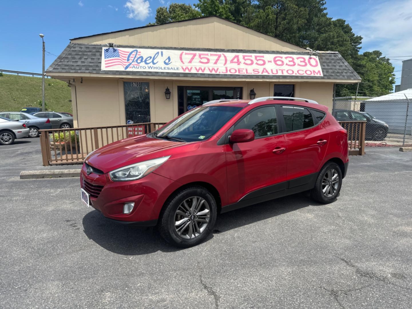 2014 Red Hyundai Tucson (KM8JU3AG9EU) , located at 5700 Curlew Drive, Norfolk, VA, 23502, (757) 455-6330, 36.841885, -76.209412 - Photo#0