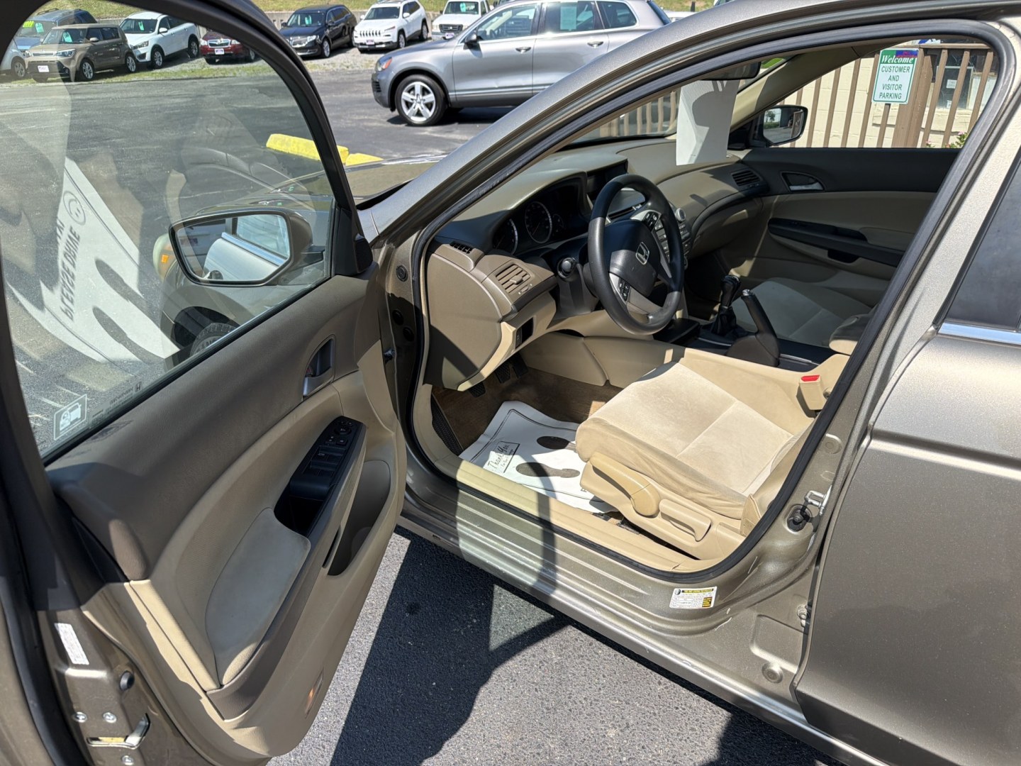 2008 Gold Honda Accord LX Sedan (1HGCP25308A) with an 2.4L L4 DOHC 16V engine, 5-Speed Manual Overdrive transmission, located at 5700 Curlew Drive, Norfolk, VA, 23502, (757) 455-6330, 36.841885, -76.209412- Photo#5