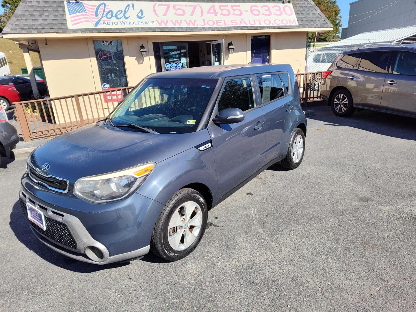 2014 Blue Kia Soul + (KNDJP3A52E7) with an 2.0L L4 DOHC 16V engine, 6-Speed Automatic transmission, located at 5700 Curlew Drive, Norfolk, VA, 23502, (757) 455-6330, 36.841885, -76.209412 - Photo#0