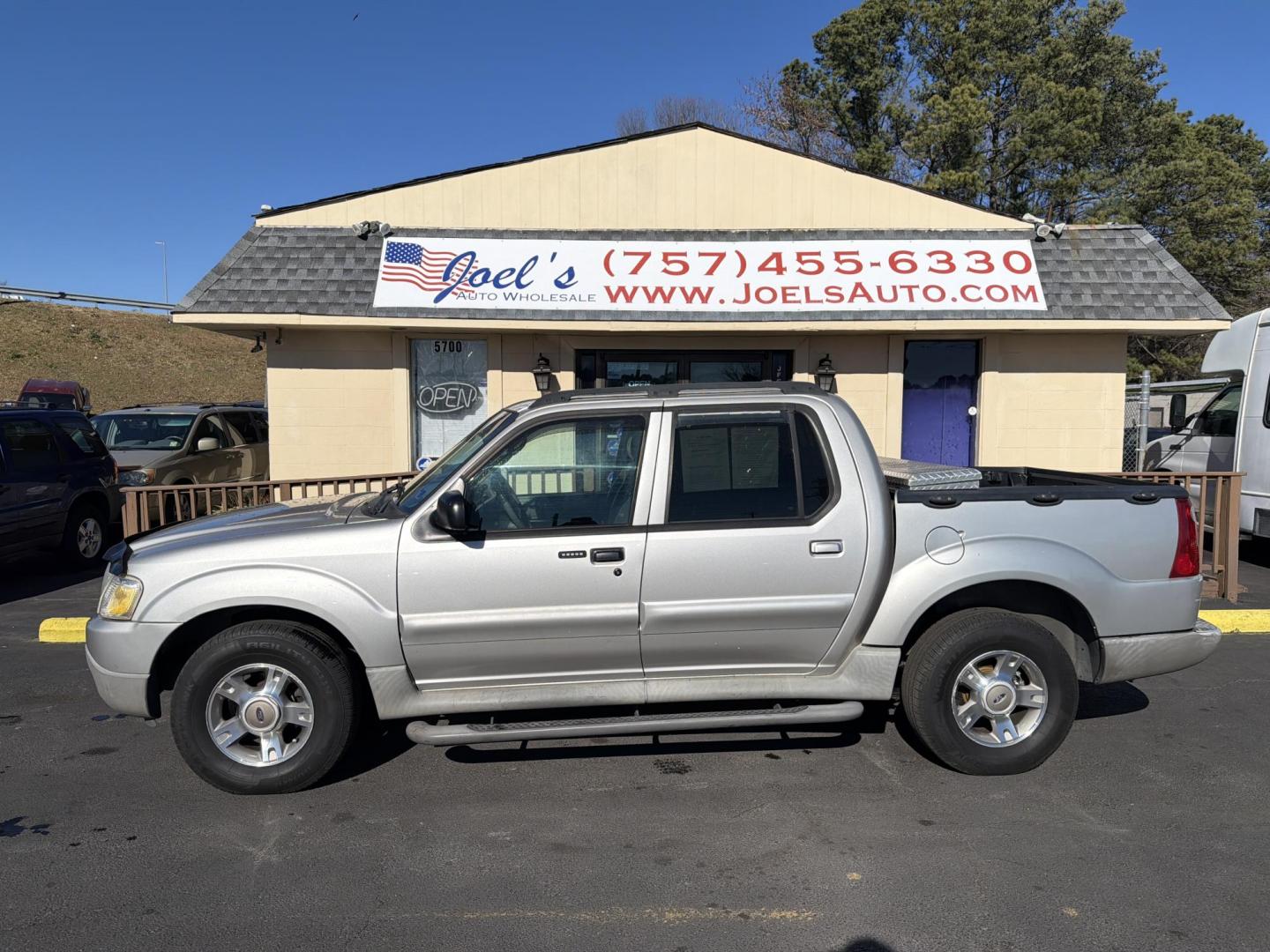 2003 Silver Ford Explorer Sport Trac XLS 4WD (1FMZU77E93U) with an 4.0L V6 SOHC 12V engine, automatic transmission, located at 5700 Curlew Drive, Norfolk, VA, 23502, (757) 455-6330, 36.841885, -76.209412 - Photo#0