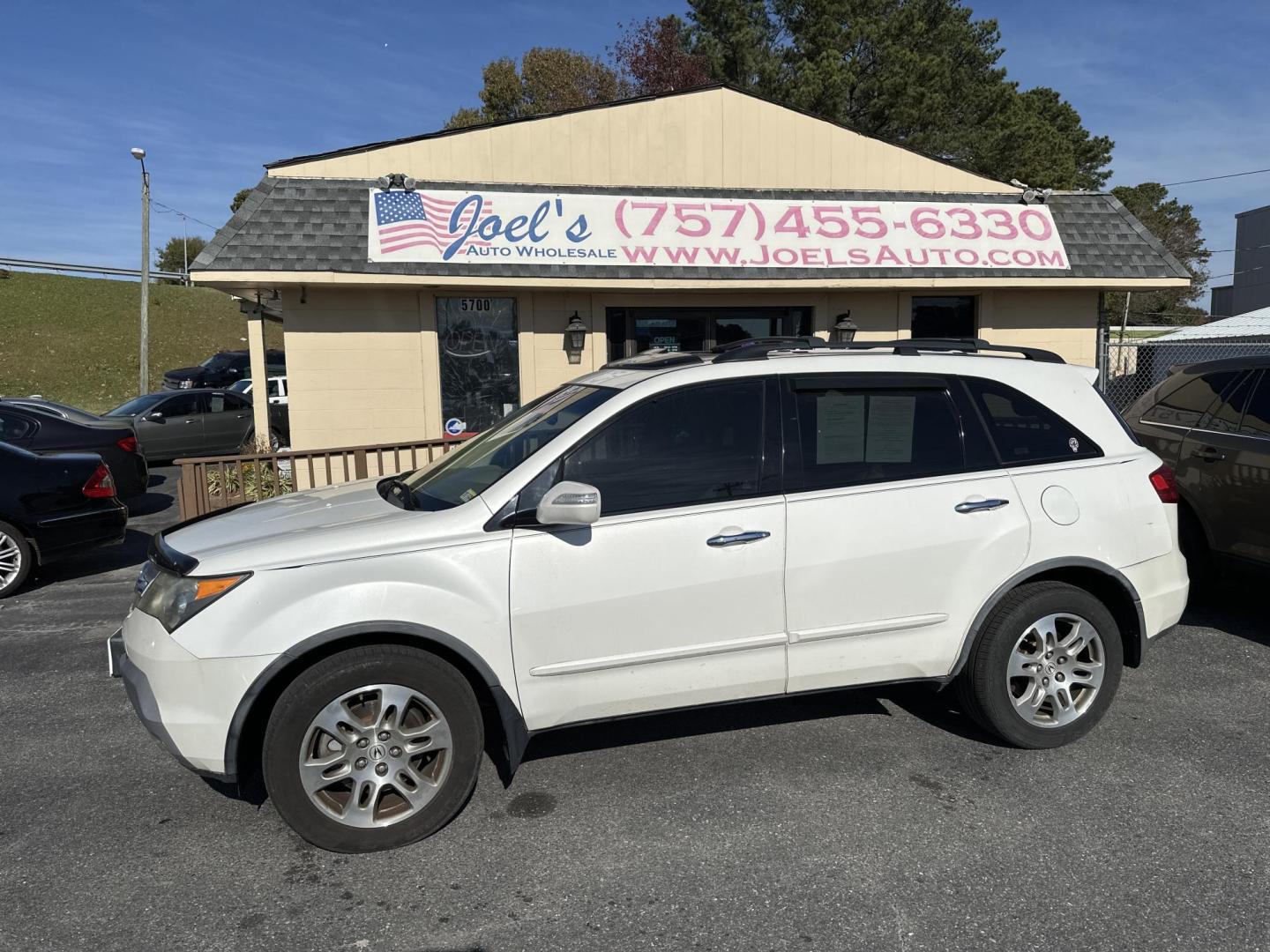 2009 WHITE Acura MDX Tech Package (2HNYD28619H) with an 3.5L V6 SOHC 24V engine, 5-Speed Automatic transmission, located at 5700 Curlew Drive, Norfolk, VA, 23502, (757) 455-6330, 36.841885, -76.209412 - Photo#0