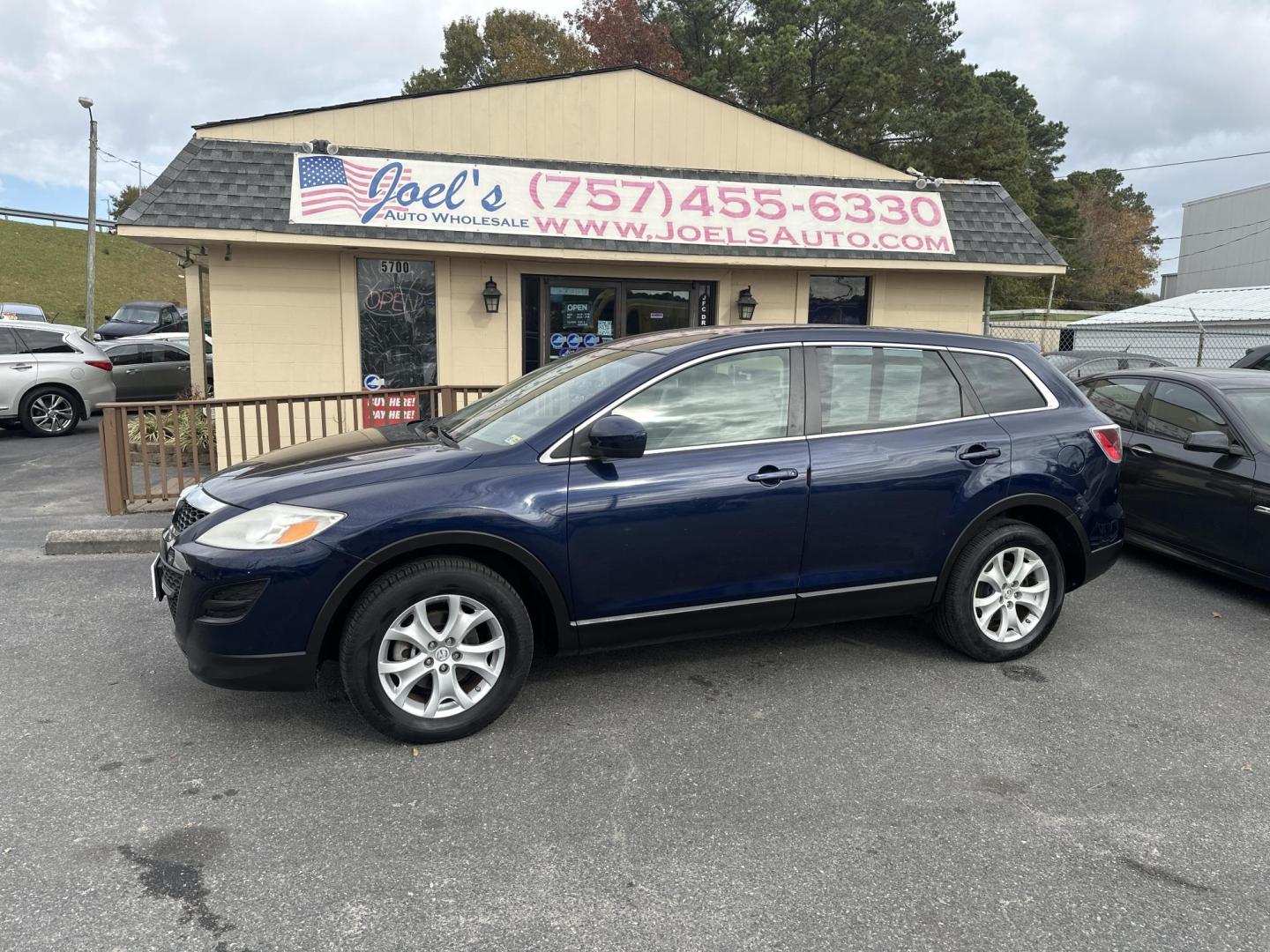 2012 Blue Mazda CX-9 Sport AWD (JM3TB3BV0C0) with an 3.7L V6 DOHC 24V engine, 6-Speed Automatic transmission, located at 5700 Curlew Drive, Norfolk, VA, 23502, (757) 455-6330, 36.841885, -76.209412 - Photo#0