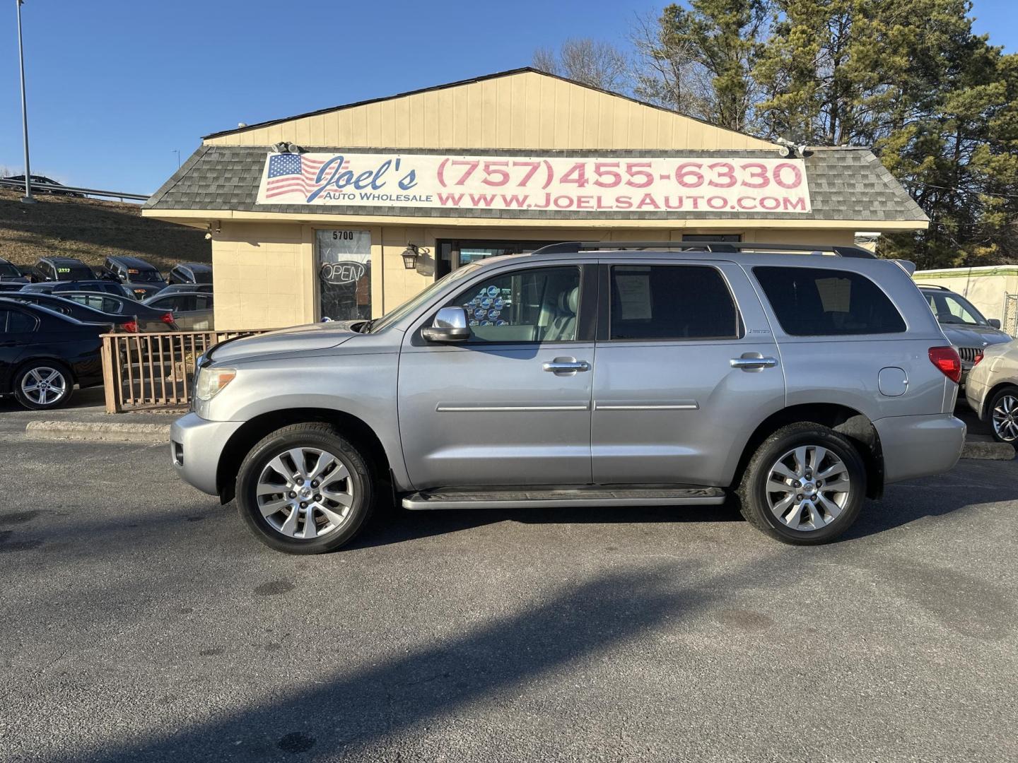 2010 Silver Toyota Sequoia Limited 4WD (5TDJY5G12AS) with an 5.7L V8 DOHC 32V engine, 6-Speed Automatic transmission, located at 5700 Curlew Drive, Norfolk, VA, 23502, (757) 455-6330, 36.841885, -76.209412 - Photo#0