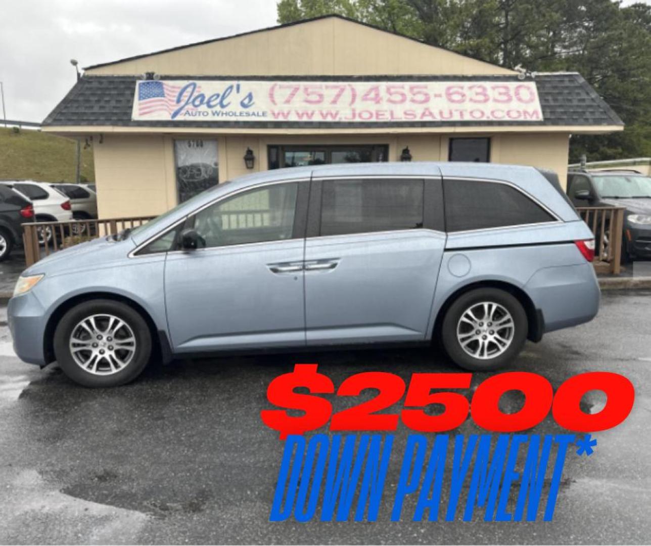 2012 Blue Honda Odyssey EX (5FNRL5H45CB) with an 3.5L V6 SOHC 24V engine, 5-Speed Automatic transmission, located at 5700 Curlew Drive, Norfolk, VA, 23502, (757) 455-6330, 36.841885, -76.209412 - Photo#0