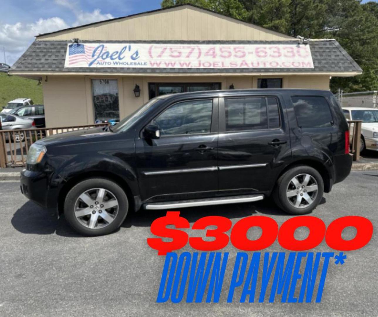 2011 Black Honda Pilot Touring 2WD 5-Spd AT with DVD (5FNYF3H92BB) with an 3.5L V6 SOHC 24V engine, 5-Speed Automatic transmission, located at 5700 Curlew Drive, Norfolk, VA, 23502, (757) 455-6330, 36.841885, -76.209412 - Photo#0