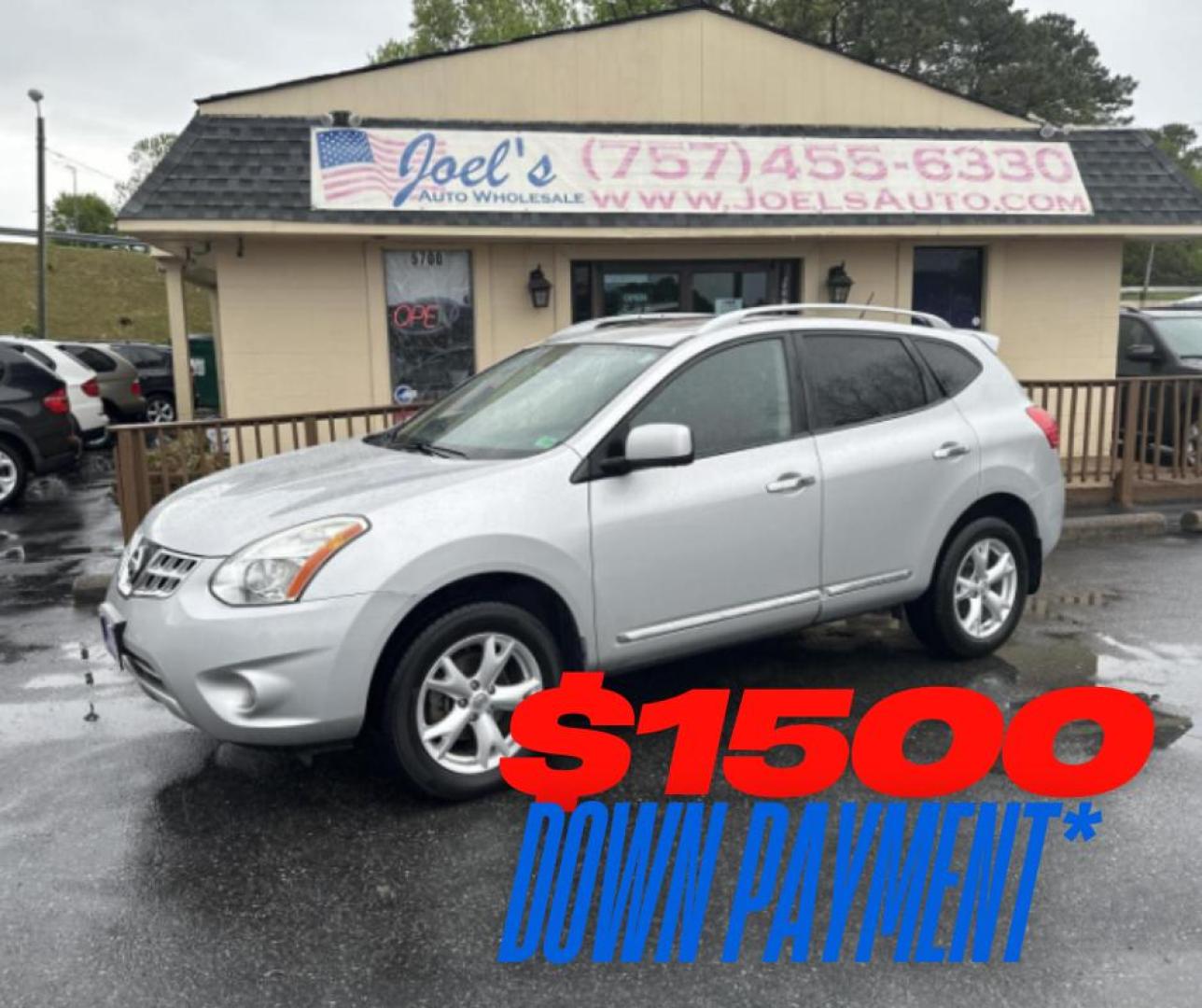 2011 Silver Nissan Rogue S AWD (JN8AS5MV3BW) with an 2.5L L4 DOHC 16V engine, CVT transmission, located at 5700 Curlew Drive, Norfolk, VA, 23502, (757) 455-6330, 36.841885, -76.209412 - Photo#0
