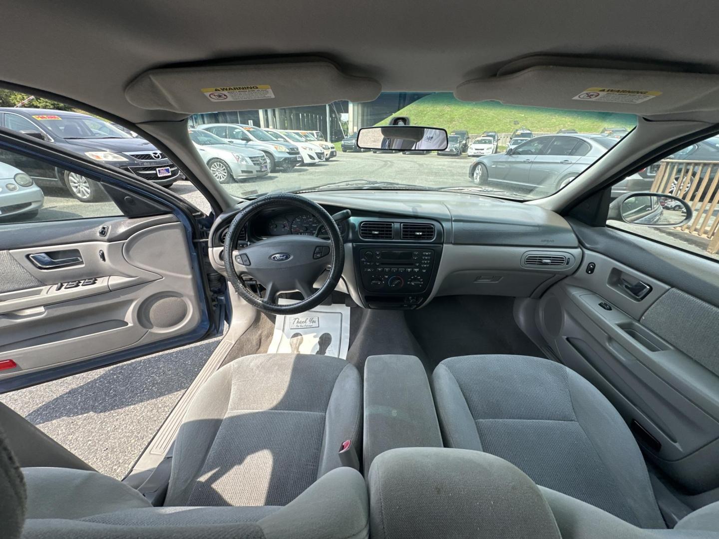 2002 Blue Ford Taurus SES Deluxe (1FAFP55UX2A) with an 3.0L V6 OHV 12V engine, 4-Speed Automatic Overdrive transmission, located at 5700 Curlew Drive, Norfolk, VA, 23502, (757) 455-6330, 36.841885, -76.209412 - Photo#6