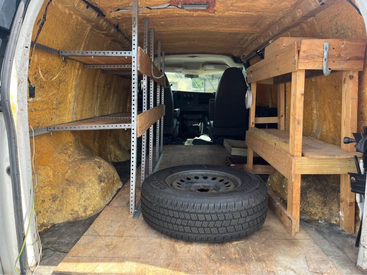 2011 White /Gray Chevrolet Express 1500 Cargo (1GCSGAFX8B1) with an 4.3L V6 OHV 12V engine, 4-Speed Automatic transmission, located at 5700 Curlew Drive, Norfolk, VA, 23502, (757) 455-6330, 36.841885, -76.209412 - CASH SALE NO IN HOUSE FINANCING AVAILABLE -2011 Chevrolet Express 1500 -Rear wheel drive 4.3 v6 -208k miles -No issues ready to work -Cold AC Hot heat -4 new tires -New battery -New state inspection -Virginia dealer - Photo#11