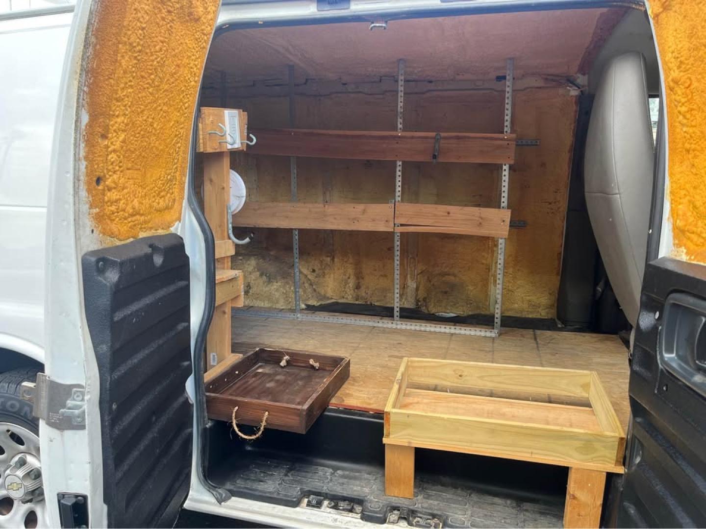 2011 White /Gray Chevrolet Express 1500 Cargo (1GCSGAFX8B1) with an 4.3L V6 OHV 12V engine, 4-Speed Automatic transmission, located at 5700 Curlew Drive, Norfolk, VA, 23502, (757) 455-6330, 36.841885, -76.209412 - CASH SALE NO IN HOUSE FINANCING AVAILABLE -2011 Chevrolet Express 1500 -Rear wheel drive 4.3 v6 -208k miles -No issues ready to work -Cold AC Hot heat -4 new tires -New battery -New state inspection -Virginia dealer - Photo#10