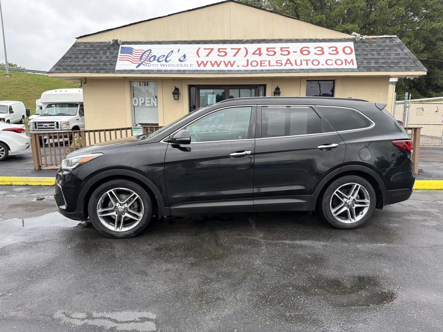 2018 Black Hyundai Santa Fe Ultimate AWD (KM8SRDHF3JU) with an 3.3L V6 DOHC 24V engine, 6A transmission, located at 5700 Curlew Drive, Norfolk, VA, 23502, (757) 455-6330, 36.841885, -76.209412- Photo#0
