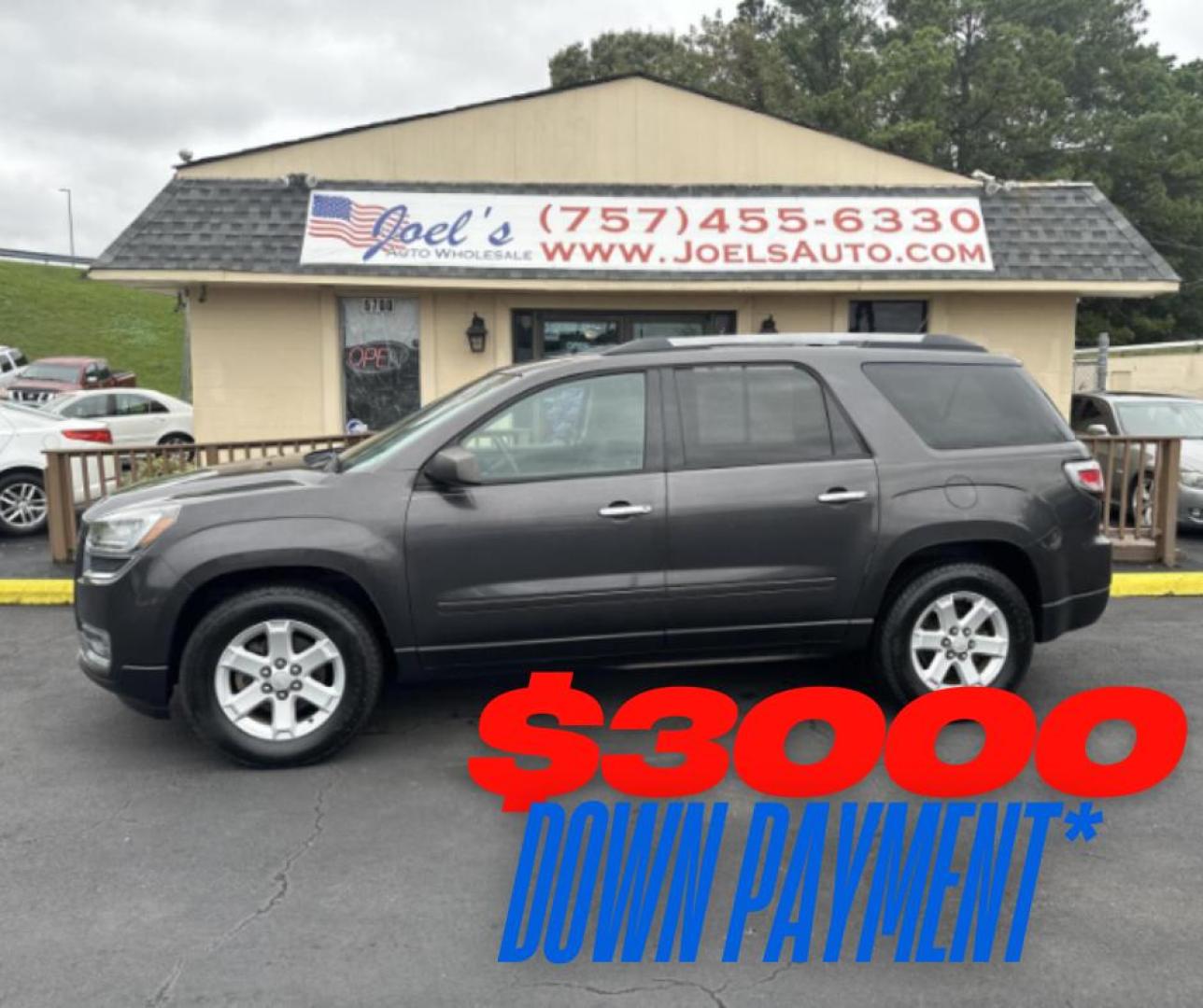 2014 Gray GMC Acadia SLE-2 FWD (1GKKRPKD6EJ) with an 3.6L V6 DOHC 24V engine, 6-Speed Automatic transmission, located at 5700 Curlew Drive, Norfolk, VA, 23502, (757) 455-6330, 36.841885, -76.209412 - Photo#0