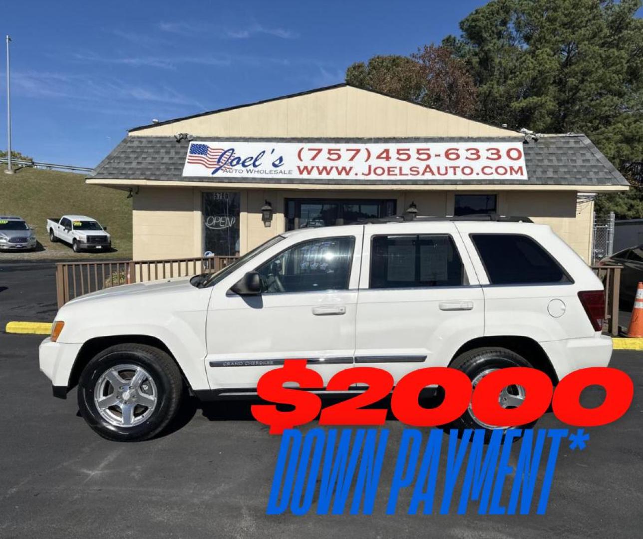 2006 White Jeep Grand Cherokee Limited 2WD (1J4HS58N06C) with an 4.7L V8 SOHC 16V engine, 5-Speed Automatic Overdrive transmission, located at 5700 Curlew Drive, Norfolk, VA, 23502, (757) 455-6330, 36.841885, -76.209412 - Photo#0