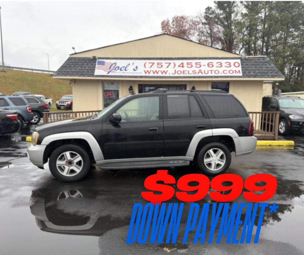 2006 Black Chevrolet TrailBlazer LS 2WD (1GNDS13S462) with an 4.2L L6 DOHC 24V engine, 4-Speed Automatic Overdrive transmission, located at 5700 Curlew Drive, Norfolk, VA, 23502, (757) 455-6330, 36.841885, -76.209412 - Photo#0