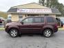 2011 Burgandy Honda Pilot EX-L 4WD 5-Spd AT (5FNYF4H54BB) with an 3.5L V6 SOHC 24V engine, 5-Speed Automatic transmission, located at 5700 Curlew Drive, Norfolk, VA, 23502, (757) 455-6330, 36.841885, -76.209412 - Photo#0