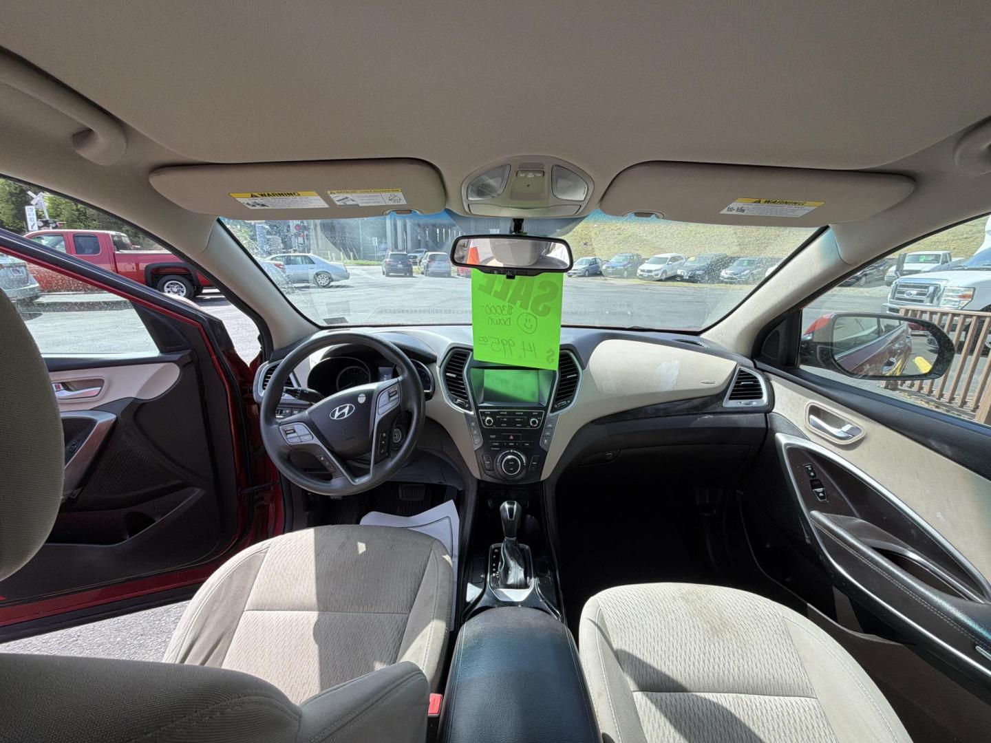 2017 red Hyundai Santa Fe SE AWD (KM8SMDHF6HU) with an 3.3L V6 DOHC 24V engine, 6A transmission, located at 5700 Curlew Drive, Norfolk, VA, 23502, (757) 455-6330, 36.841885, -76.209412 - Photo#6