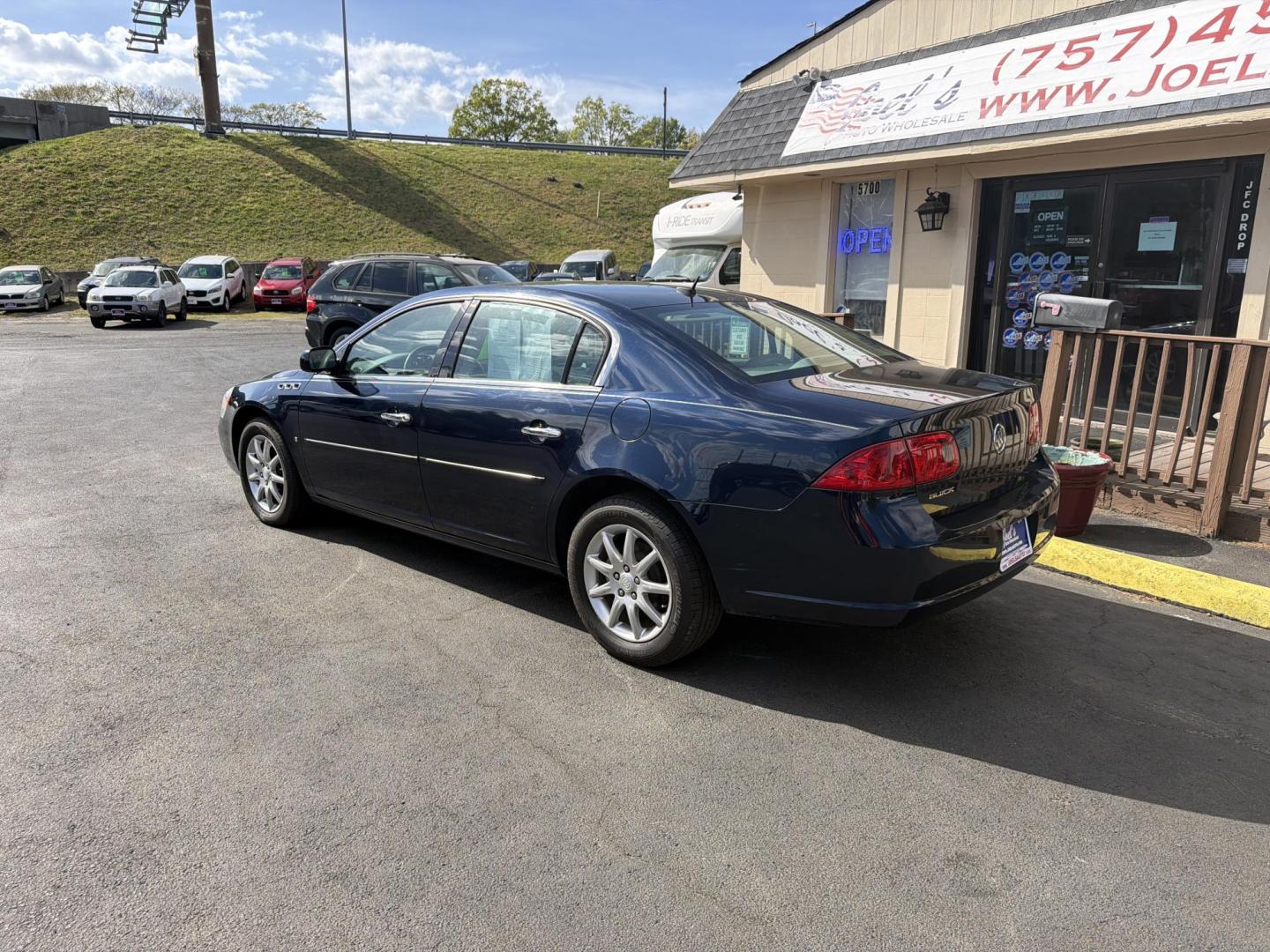 2008 Blue /Tan Buick Lucerne CXL (1G4HD57208U) with an 3.8L V6 OHV 12V engine, 4-Speed Automatic Overdrive transmission, located at 5700 Curlew Drive, Norfolk, VA, 23502, (757) 455-6330, 36.841885, -76.209412 - Photo#1