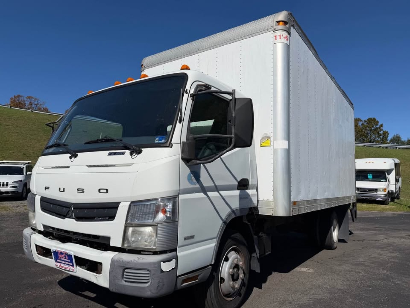 2012 WHITE /Blue Mitsubishi Fuso FEC72S (JL6BNG1AXCK) , Automatic transmission, located at 5700 Curlew Drive, Norfolk, VA, 23502, (757) 455-6330, 36.841885, -76.209412 - -2012 Mitsubishi Fuso Diesel -108k Miles -16ft box with lift gate -New state inspection -Ready to work again -Virginia dealer $250 processing fee included in price- Photo#13